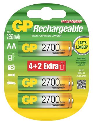 Nabíjacia batéria GP 2700 mAh AA NiMH 6ks/ blister