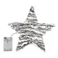 30 LED vianočná ozdoba RATTAN STAR IP20 denná biela